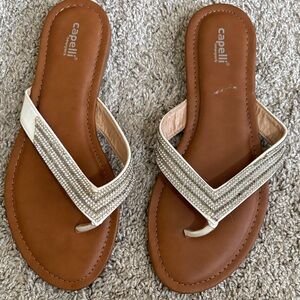Capelli of New York Brown and Cream Sandals
